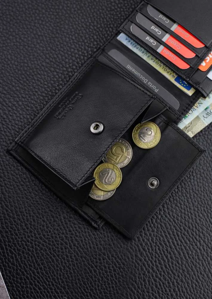 Vyriškas rinkinys Pierre Cardin: odinė piniginė ir dvipusis diržas, juodas/rudas 75T8806BR