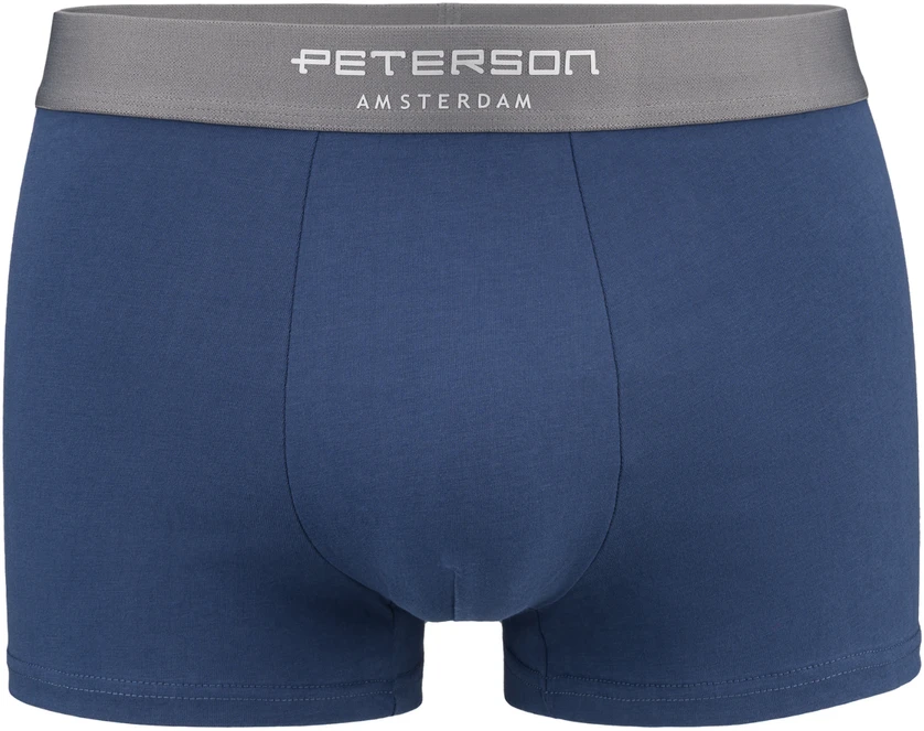 Vyriškos medvilninės bokserės „Peterson“, 3 porų rinkinys, juodos ir tamsiai mėlynos, dydis L