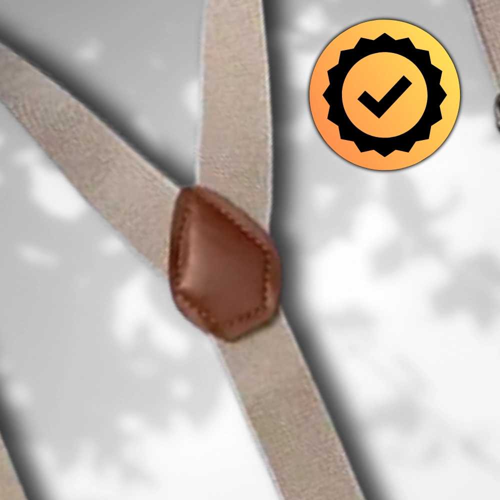 Vyriškos smėlio spalvos elastingos petnešos