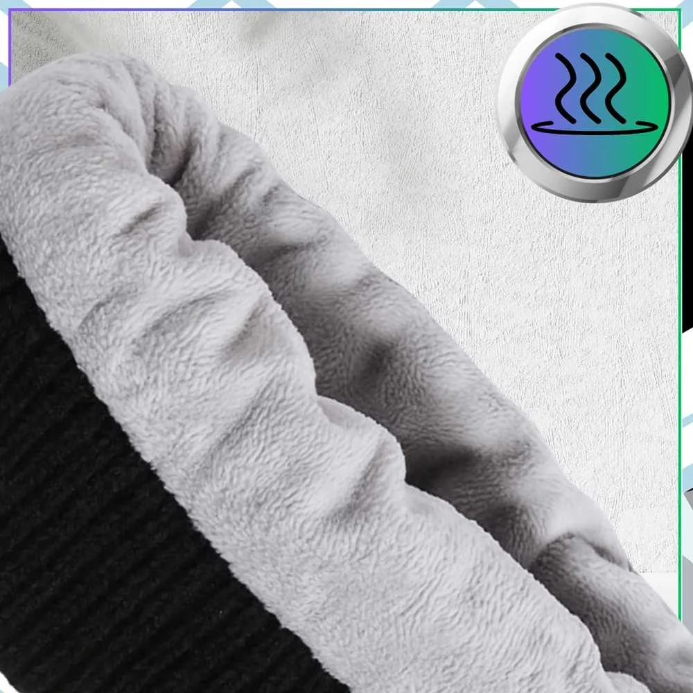 Žieminė juoda beanie kepurė unisex