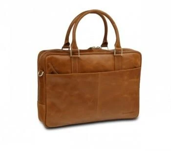 DBRAMANTE1928 ROSENBORG LEATHER BAG FOR 14" NOTEBOOK - GOLDEN TAN