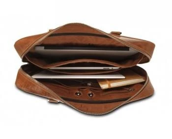 DBRAMANTE1928 ROSENBORG LEATHER BAG FOR 14" NOTEBOOK - GOLDEN TAN