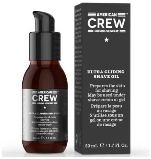 „American Crew“ skutimosi odos priežiūros itin gildinantis skutimosi aliejus, 50 ml
