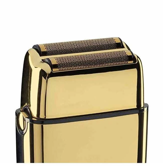 Barzdaskutė Mobili įkraunama plaukų skutimo mašinėlė BaByliss PRO Double Foil Metal Shaver Gold FXFS2GE, aukso spalvos