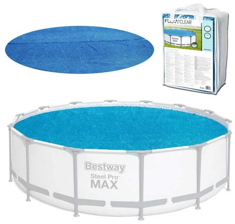 Šilumą sulaikantis baseino uždangalas Bestway Flowclear, 427 cm