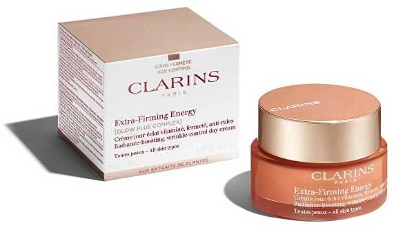 Clarins Extra Firming Energy Skaistinamasis bei stangrinamasis veido kremas brandžiai odai, 50 ml