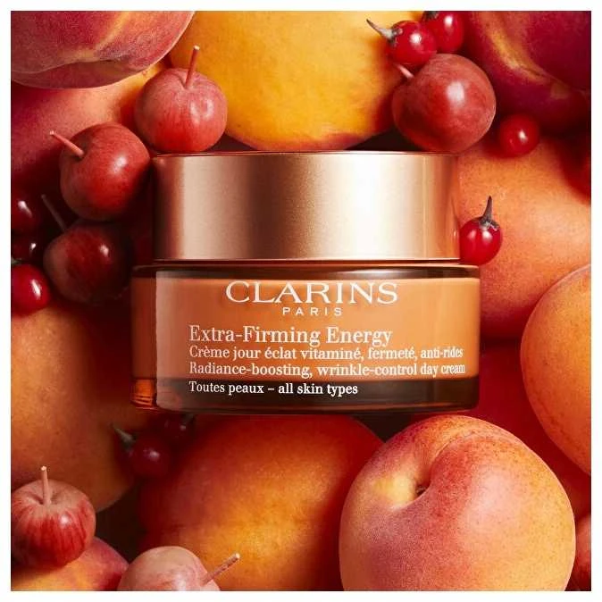 Clarins Extra Firming Energy Skaistinamasis bei stangrinamasis veido kremas brandžiai odai, 50 ml