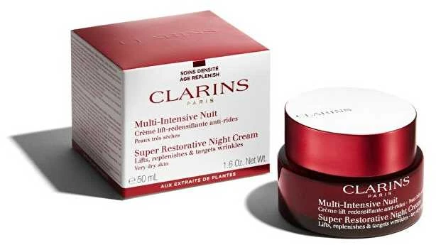 Clarins Super Restorative Night Kreminis Very Dry Skin Night Skin Kreminis moterims, 50 ml