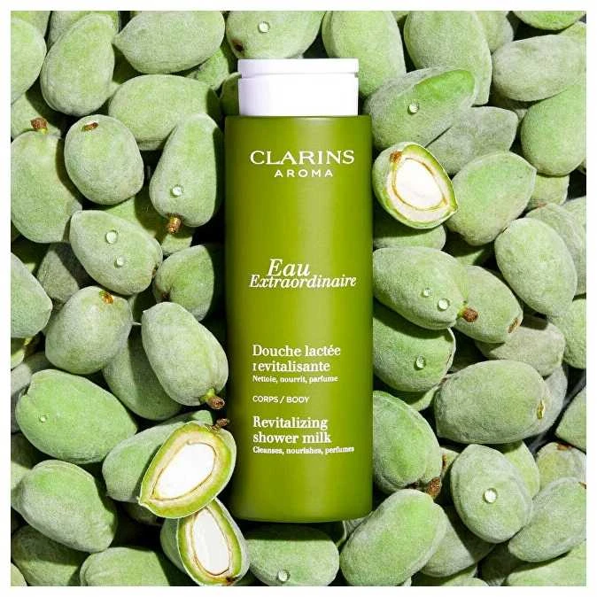 Clarins Eau Extraordinaire Revitalizing Shower Milk gaivinantis pieniškas prausiklis kūnui, 200 ml
