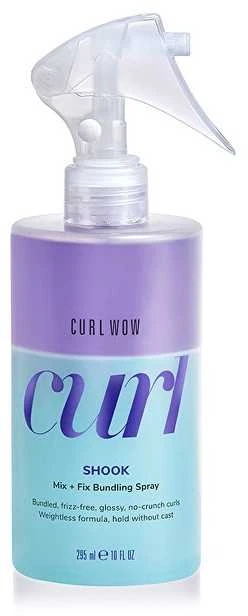 Color Wow purškiklis garbanotiems ir banguotiems plaukams Curl Wow Shook (Mix+Fix Bundling Purškiklis) 295 ml