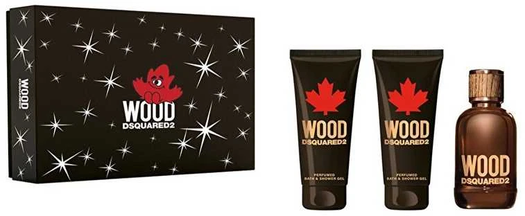 Dsquared² Wood For Him - EDT 100 ml + gelis 100 ml + balzám po holení 100 ml