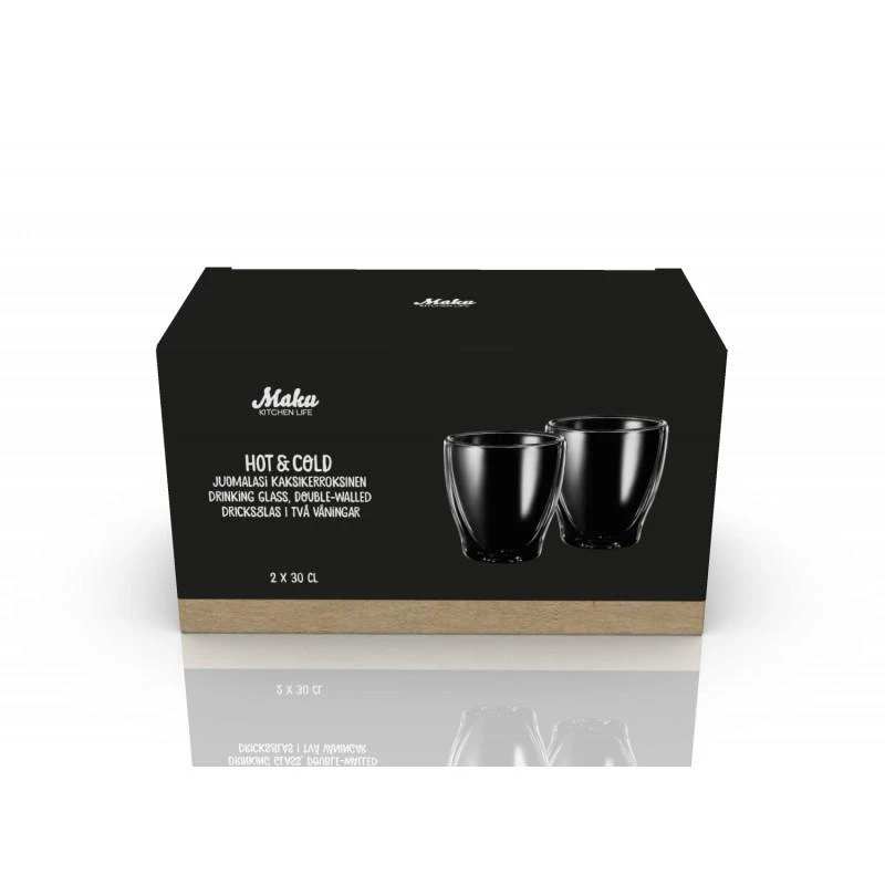 Dvig.stiklo stiklinės "Maku",300ml,2vnt.