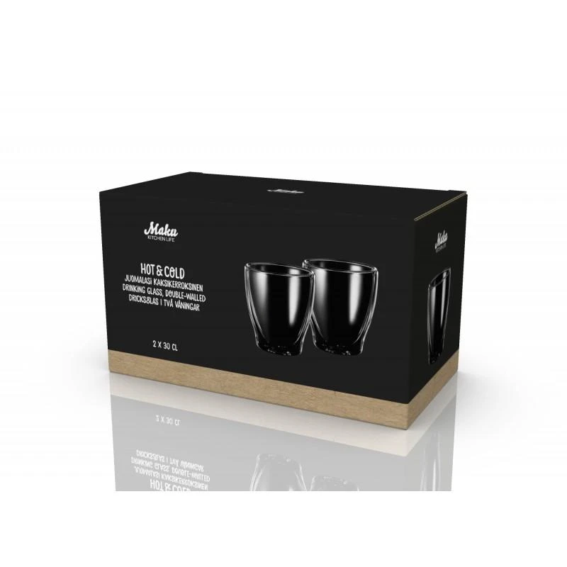 Dvig.stiklo stiklinės "Maku",300ml,2vnt.