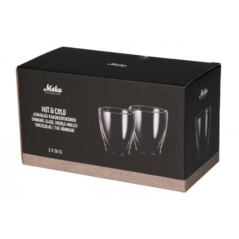 Dvig.stiklo stiklinės "Maku",300ml,2vnt.