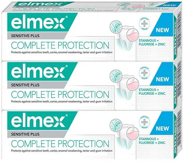 Elmex Dantų pasta Sensitiv e Plus Complete Protection Tripack 3 x 75 ml
