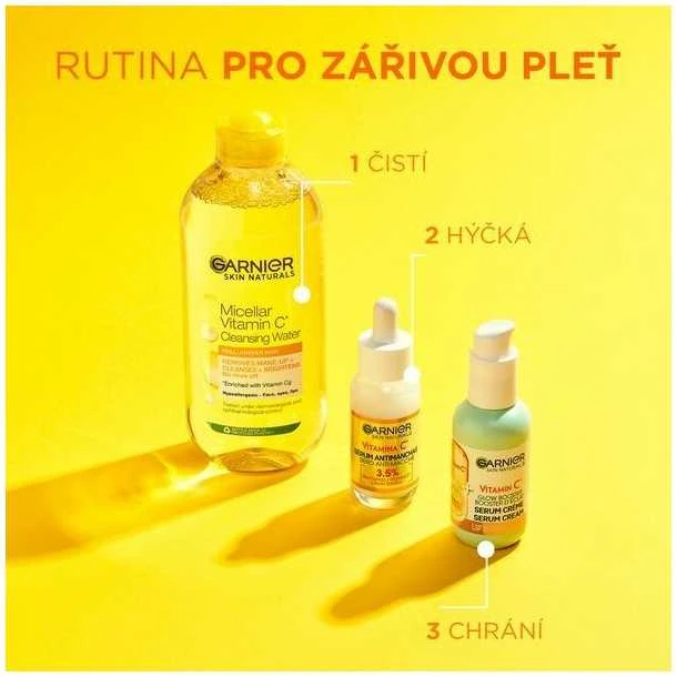 Garnier Skin Naturals Vitamin C Brightening Serum Kreminis Skin Serum moterims, 50 ml