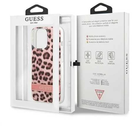 Dėklas GUESS GUHCP13LHSLEOP IPHONE 13 PRO / 13 6.1 "Rožinis / Rožinis HARDCASE LEOPARD