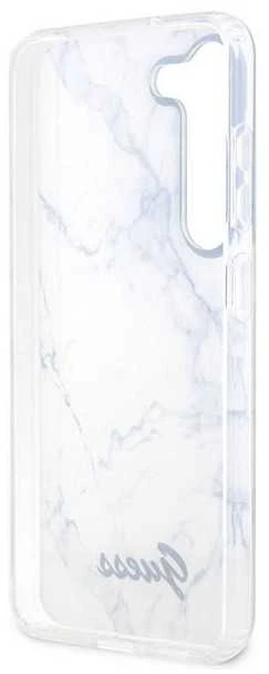 Guess telefono dėklas, skirtas Samsung Galaxy S23 Plus GUHCS23MPCUMAH baltos spalvos HC PU/TPU Marble
