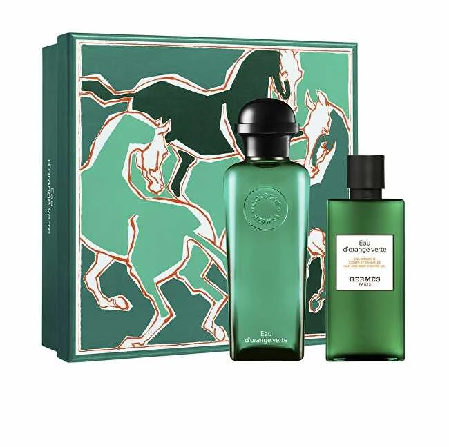2 dalių rinkinys Hermès Eua De Oranžinis Verte Eau Cologne 100ml + dušo želė 80ml
