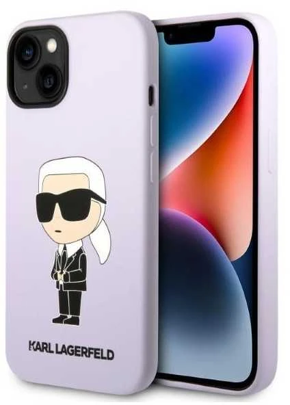 Dėklas Karl Lagerfeld KLHCP14MSNCHBCP IPHONE 14 PLUS / 15 PLUS 6.7 "HARDCASE Rožinis / Rožinis SILICONE CHOUPETTE