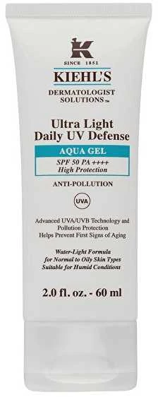 Kiehl's Apsauginis lengvas veido gelis normaliai ir riebiai odai SPF 50 Derma Solutions („Ultra Light Daily UV Defense Aqua Gel") 60 ml