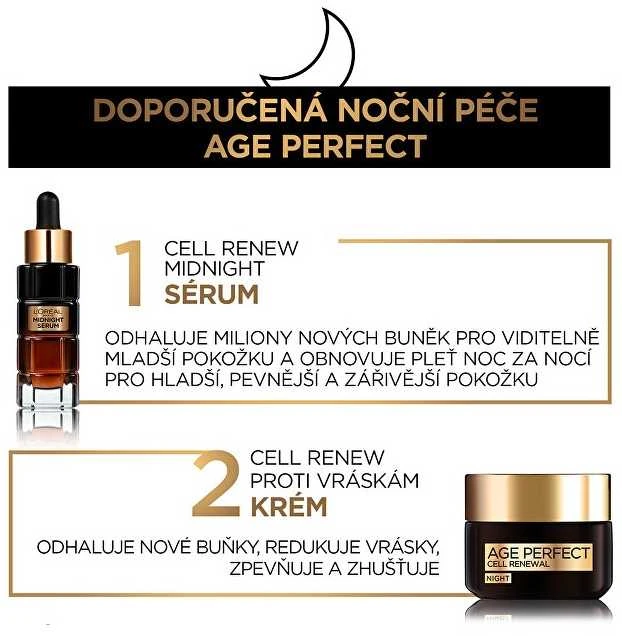 L'Oréal Paris Age Perfect Cell Renew Midnight Serum odos serumas moterims, 30 ml
