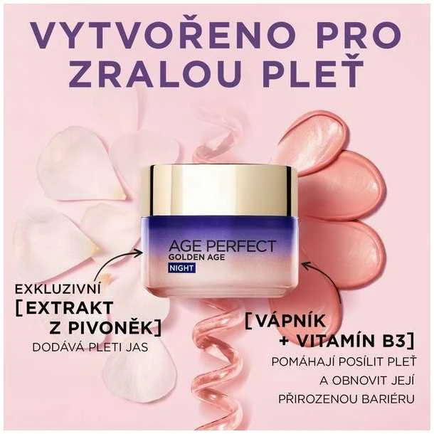 L'Oréal Paris Age Perfect Golden Age Night Skin Kreminis moterims, 50 ml