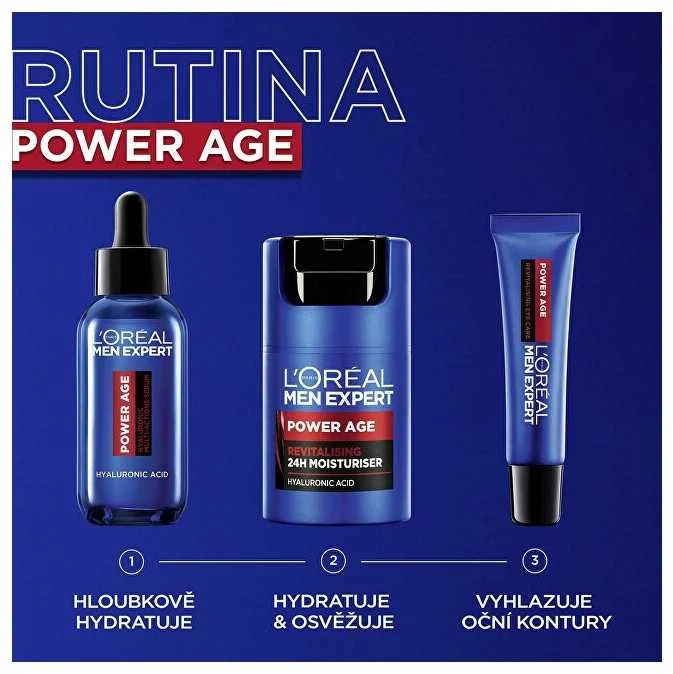 L'Oréal Paris Men Expert Power Age Hyaluronic Multi-Action serumas odos serumas vyrams, 30 ml