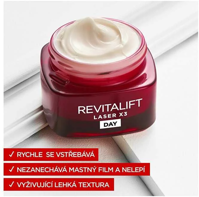 L'Oréal Paris Revitalift lazerinis X3 Day Kreminis Day Kreminis moterims, 50 ml