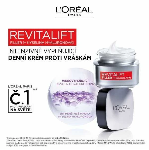 L'Oreal Paris Kasdienio kremo nuo senėjimo "RevitaLift Filler" [HA] 50 ml