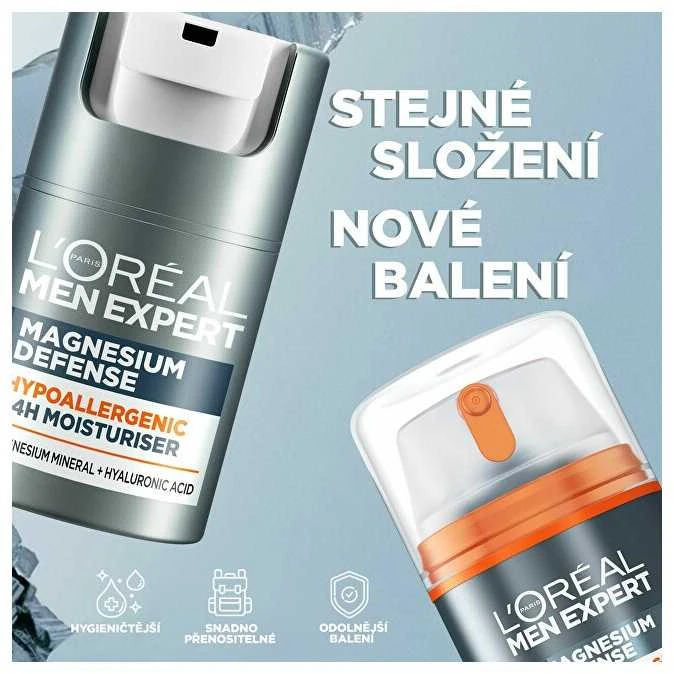 L'Oréal Paris Men Expert Magnesium Defence Day Kreminis vyrams, 50 ml