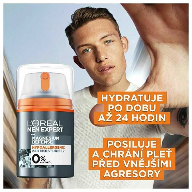L'Oréal Paris Men Expert Magnesium Defence Day Kreminis vyrams, 50 ml
