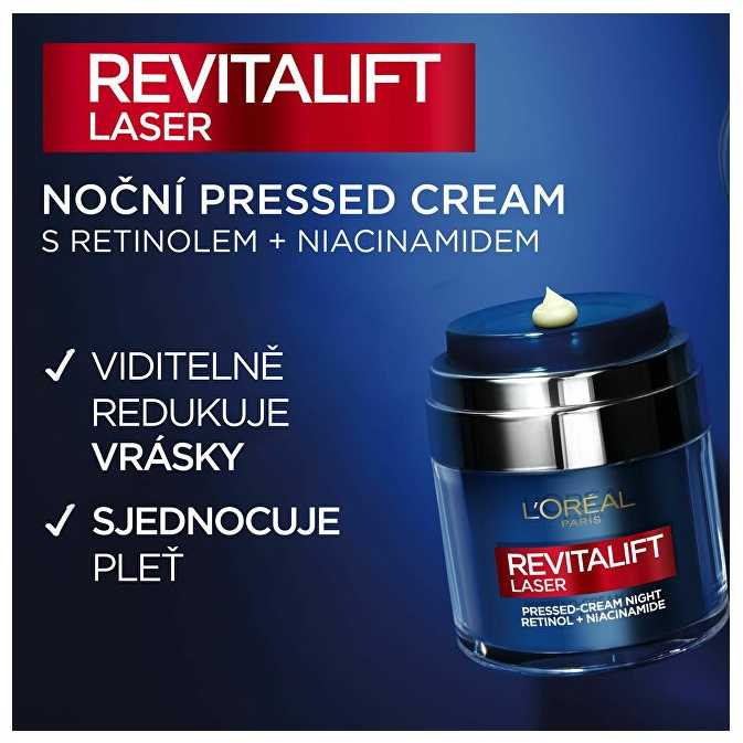L'Oréal Paris Revitalift lazerinis Pressed-Kreminis Night Night Skin Kreminis moterims, 50 ml