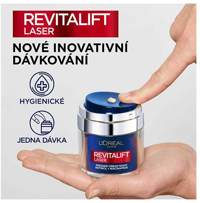 L'Oréal Paris Revitalift lazerinis Pressed-Kreminis Night Night Skin Kreminis moterims, 50 ml