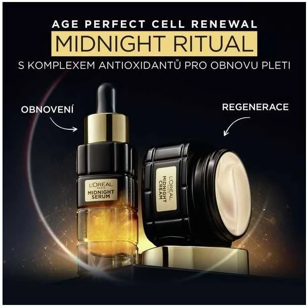 L'Oréal Paris Age Perfect Cell Renew Midnight Kreminis Night Skin Kreminis moterims, 50 ml