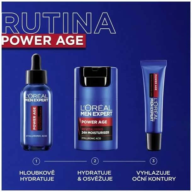 L'Oréal Paris Men Expert Power Age 24H Moisturizer Day kreminis vyrams, 50 ml