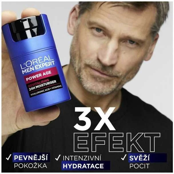 L'Oréal Paris Men Expert Power Age 24H Moisturizer Day kreminis vyrams, 50 ml