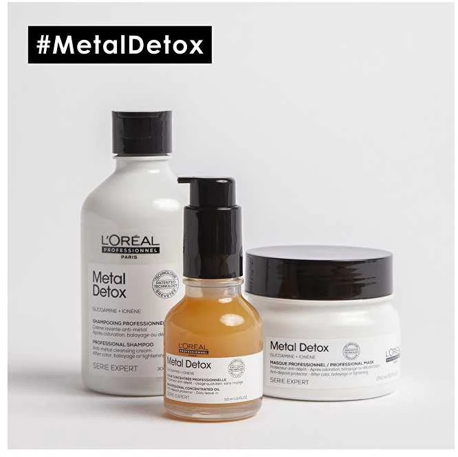 L'Oréal Professionnel Metal Detox Concentrated Oil Koncentruotas apsauginis plaukų aliejus, 50 ml