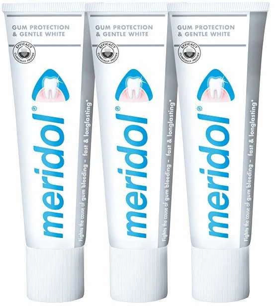 "Meridol" dantų pasta su balinamuoju poveikiu (Gentle Baltas ) tripack 3 x 75 ml