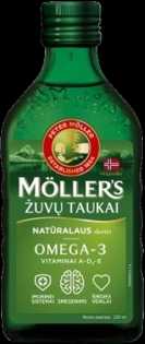Mollers naturalaus skonio skysti žuvų taukai 250 ml