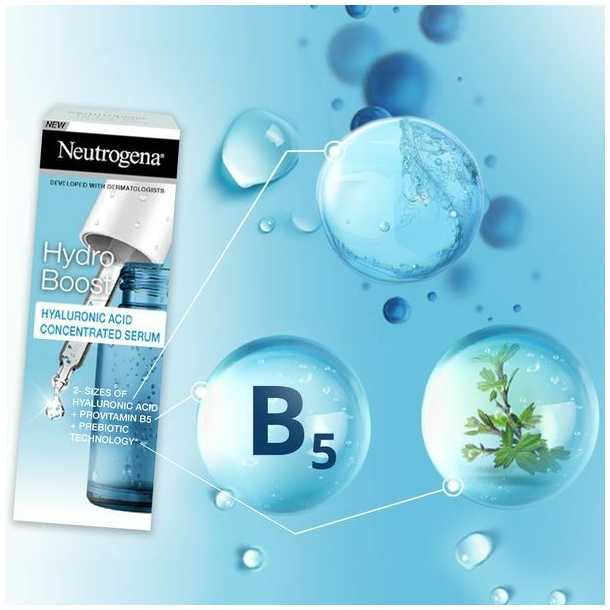 Neutrogena Hydro Boost hialurono rūgšties koncentruotas serumas unisex odos serumas, 15 ml