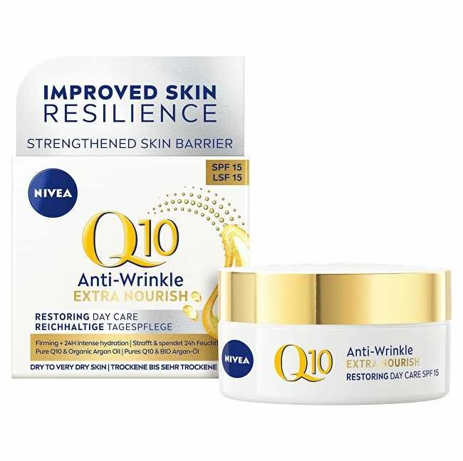 Nivea Q10 Power Anti-Wrinkle Extra Nourish Day Kreminis moterims, 50 ml