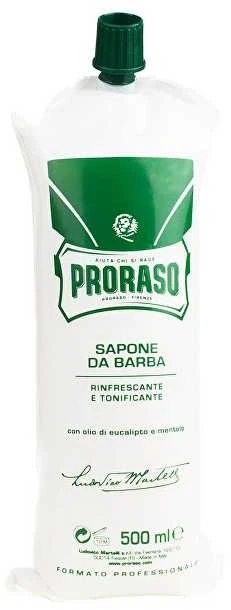 Gaivinantis skystas skutimosi kremas Proraso Green Line Shaving Cream, 500 ml