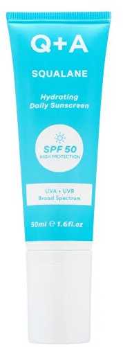 Q+A Squalane Hydrating SPF50 Drėkinamasis veido kremas nuo saulės, 50 ml