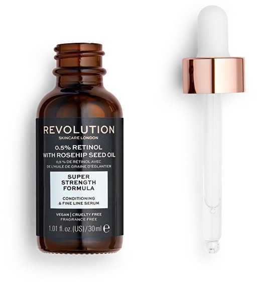 Revolution Skincare Skincare 0,5% retinolis su erškėtuogių sėklų aliejumi odos serumas moterims, 30 ml