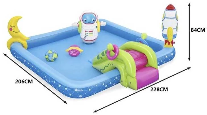 BESTWAY pripučiamas žaidimų centras Little Astronaut, 2.28m x 2.06m x 0.84m, 53126