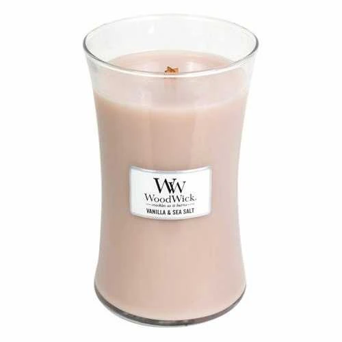 WoodWick Aromatinė žvakė (Vanilla & Sea Salt), 609,5 g