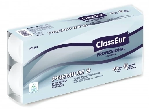 Centralcarta ClassEur Premium 8 buitinis tualetinis popierius, 3sl. (8rit.) - 1 pakelis (8 rit.)