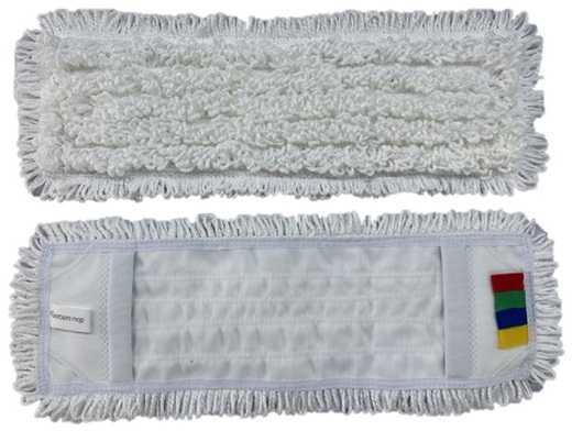 CleanRoom kilpinė mikropluošto grindų šluostė, balta (40cm/50cm) - 40cm