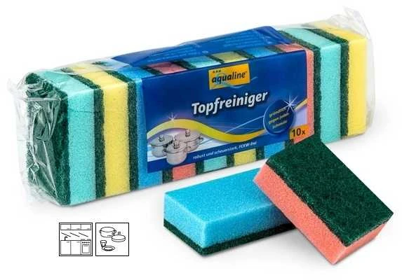 aQualine Dish Sponge kempinėlės 85x55x28mm (10vnt.)